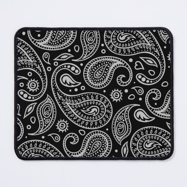Item preview, BLACK Bandana Print - Black Paisley  designed and sold by Full Moon.