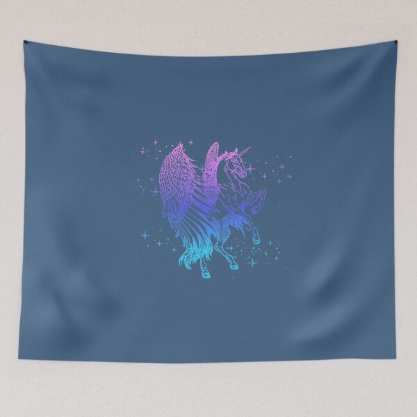 Item preview, Unicorn Winged Pegasus Flying Horse Retro Vintage Girl Women designed and sold by AHien.