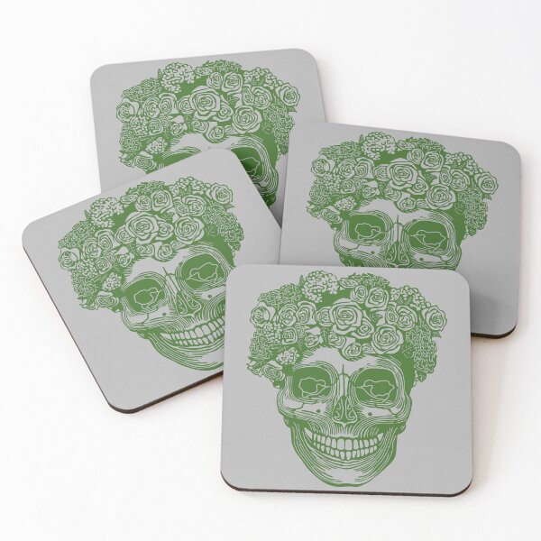 Item preview, Flower Crown Skull (Green) designed and sold by Zia Frazier.