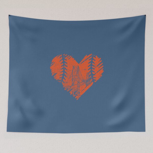 Item preview, US State San Francisco Baseball Vintage Heart Pullover designed and sold by AHien.