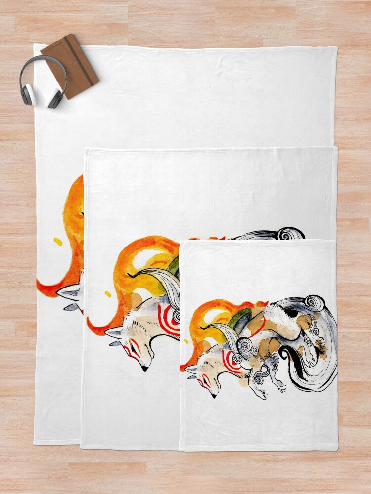 Alternate view of Okami Amaterasu Throw Blanket