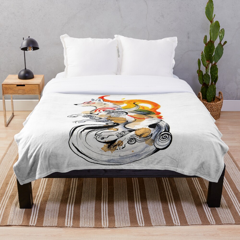 Okami Amaterasu Throw Blanket