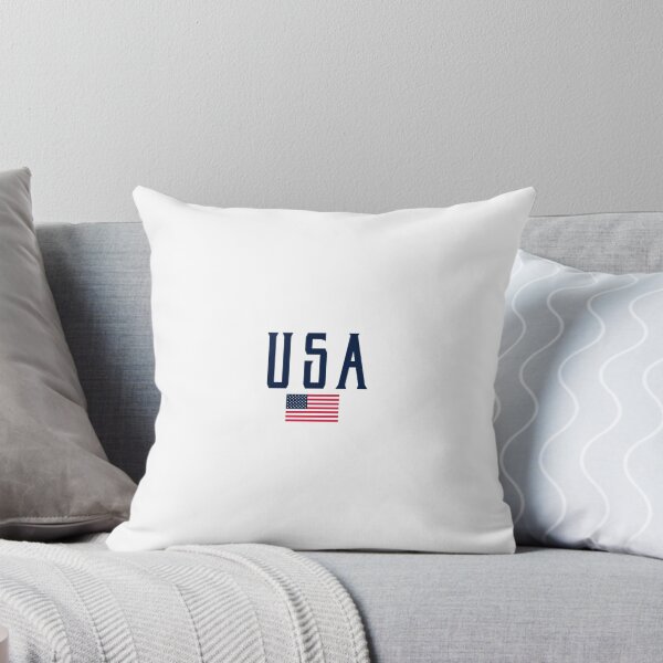 Item preview, USA Flag Vintage Blue Text Pullover Hoodie designed and sold by AHien.