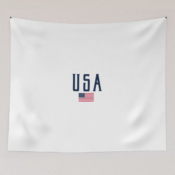 Item preview, USA Flag Vintage Blue Text Pullover Hoodie designed and sold by AHien.