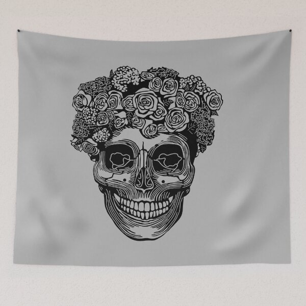 Item preview, Flower Crown Skull (Black) designed and sold by Zia Frazier.