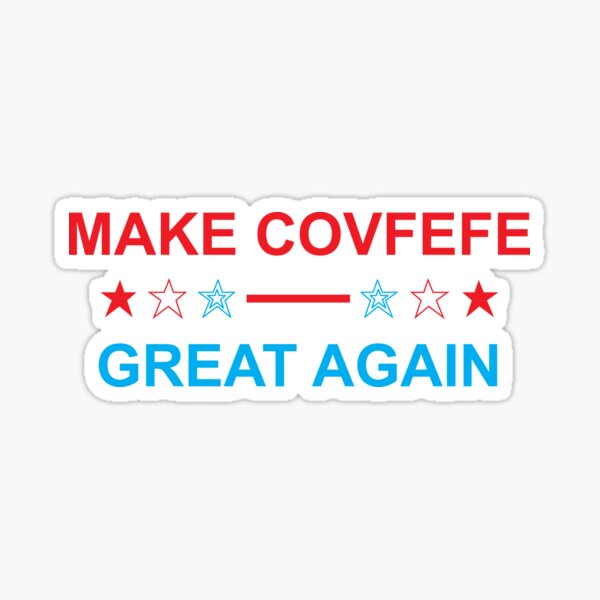 Vista previa del artículo con la obra «Haga COVFEFE Great Again #covfefe», diseñado y vendido por Jandsgraphics.