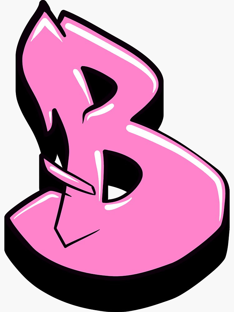 "Graffiti Letter B (Pink) Sticker" Sticker For Sale By Markparkera ...