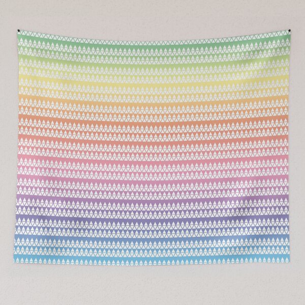 Item preview, Geometric Triangle Pastel Rainbow Repeating Seamless Pattern designed and sold by mo3co8y.