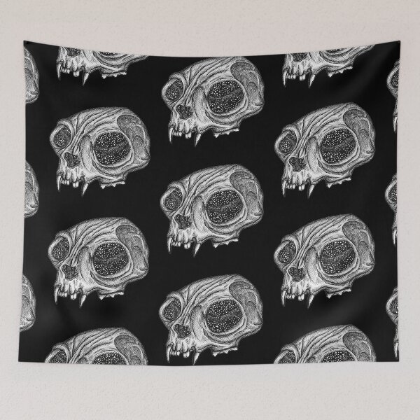 Item preview, Cosmic Cat Skull by Skye Rain Art designed and sold by Skye Rain.