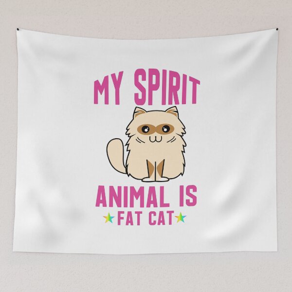 Item preview, My spirit animal is fat cat quotation  designed and sold by mbensdesign.