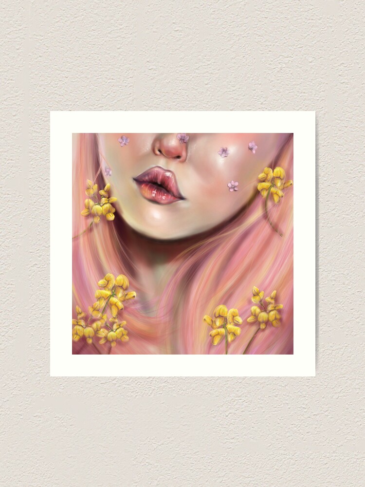 Alternate view of PinkHair Art Print