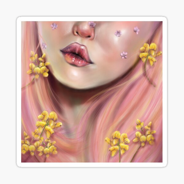 PinkHair Sticker