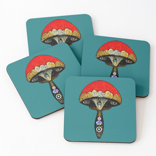Item preview, Magic Mushroom, trippy, creepy cute, Occult Retro Surrealism designed and sold by MoreMachine.
