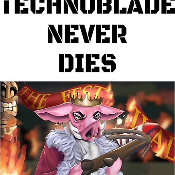 technoblade never dies technoblade technoblade never dies technoblade iPad  Case & Skin for Sale by anastdesign