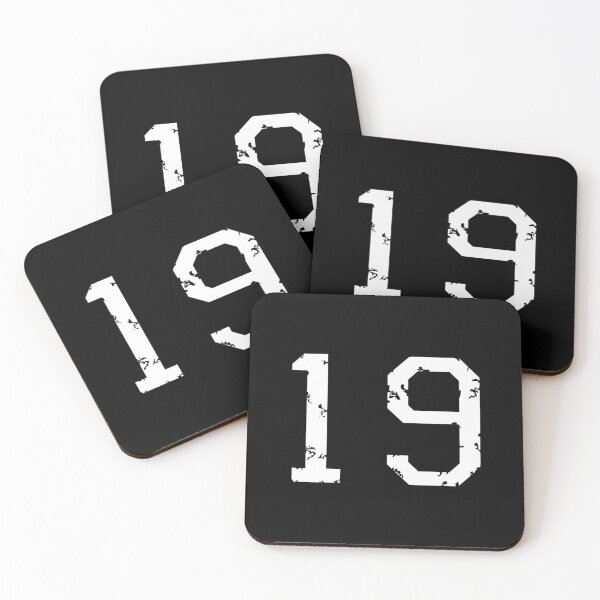 Item preview, Number Nineteen No 19 (Two-Color) White Sticker designed and sold by marshacryjsy7.