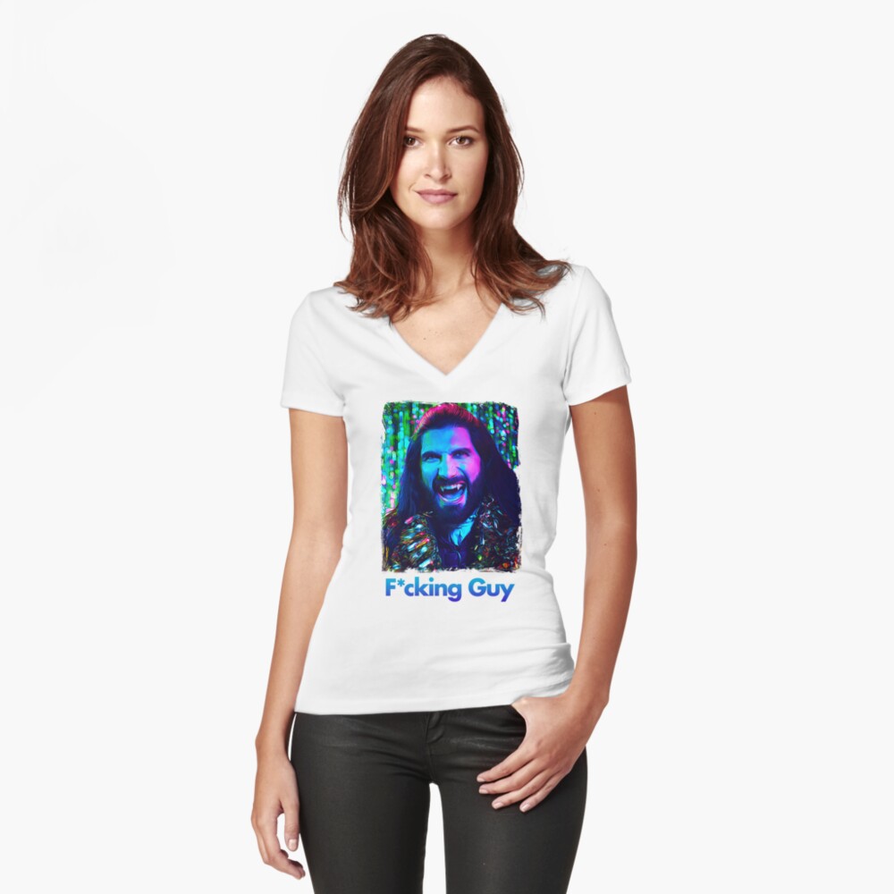 Aperçu de l'œuvre T-shirt moulant col V créée et vendue par reactionstudios.