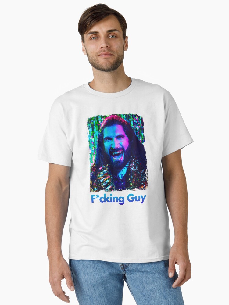 Aperçu 2 sur 7. T-shirt classique avec l'œuvre Ce que nous faisons dans l'ombre - Nandor l'implacable, F*king Guy, Saison 4 créée et vendue par reactionstudios.