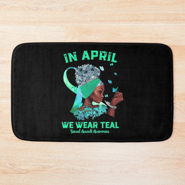 Item preview, In April We Wear Teal Sexual Assault Awareness Black Women designed and sold by HaaChris-Artis.