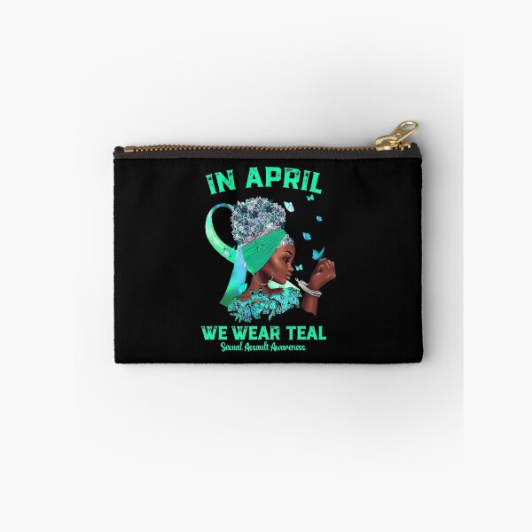 Item preview, In April We Wear Teal Sexual Assault Awareness Black Women designed and sold by HaaChris-Artis.