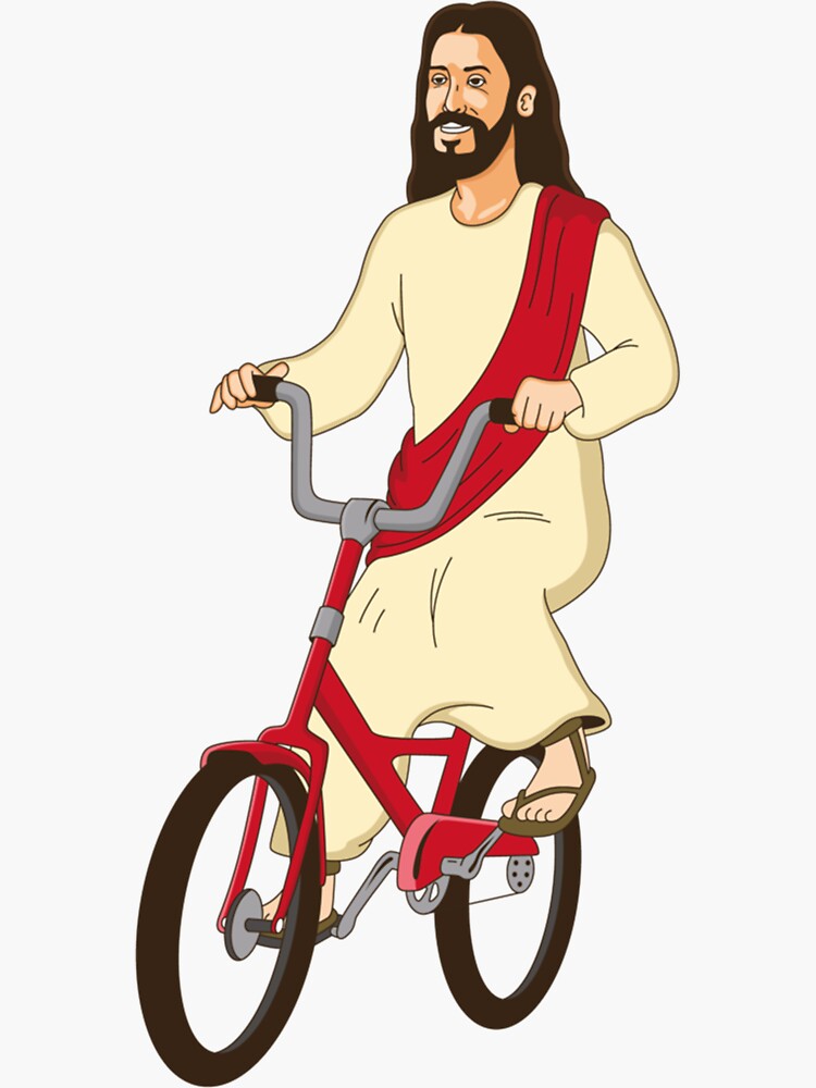 "Christ on a Bike Funny Religious Lord Jesus Church Group Gift