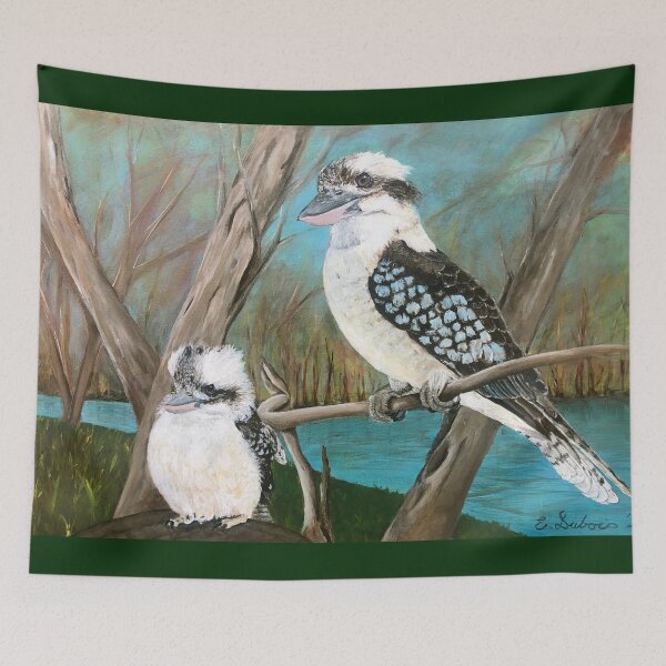 Item preview, Kookaburras - baby and adult - Australian Wildlife designed and sold by Elisabeth Dubois.