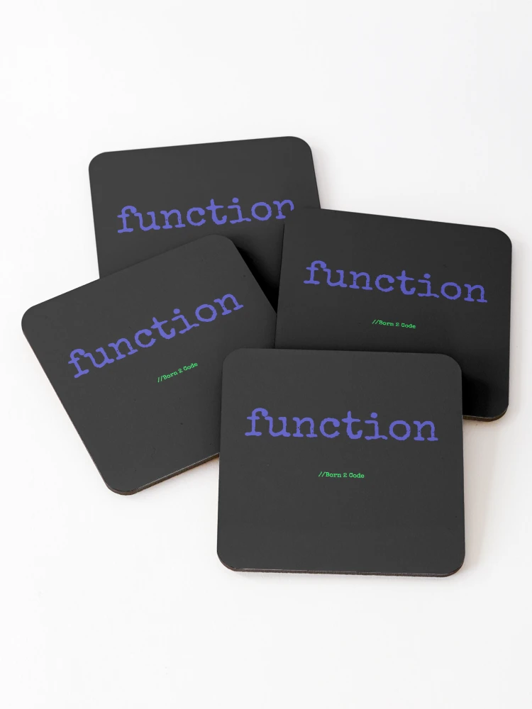 Thumbnail 1 of 5, Coasters (Set of 4), Computer Geek Born 2 Code Function designed and sold by ComputerGeeksTs.