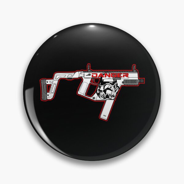 Item preview, Kriss Vector SMG Pistol Rifle - Trooper Military Gun - White Retro - Danger designed and sold by Warhawk Designs.