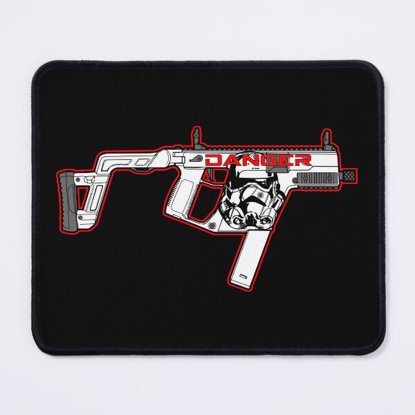 Item preview, Kriss Vector SMG Pistol Rifle - Trooper Military Gun - White Retro - Danger designed and sold by Warhawk Designs.