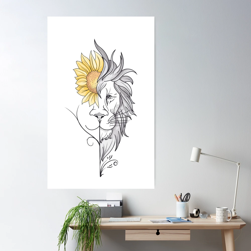 Lion Paper Crown – Square Sunflower Design