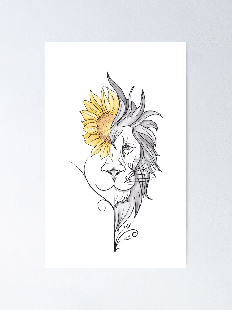 Amazingly cool Sunflower- Lion tattoo by @mirandatattoos !!! ✨ If you'd  like to book your own head turning piece with Miranda, check... | Instagram