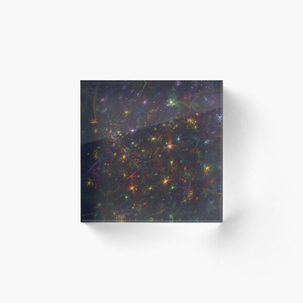 Cosmic fractals Acrylic Block
