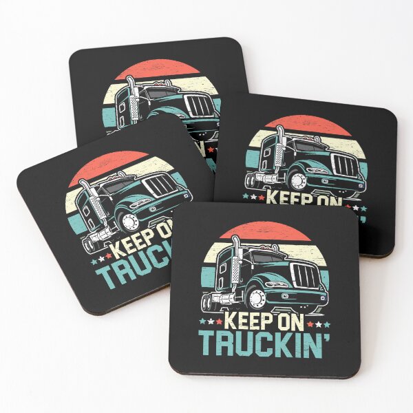Item preview, Keep On Truckin' Retro Trucker 18 Wheeler Truck Driver designed and sold by GardNewerd.