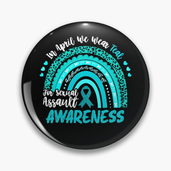Item preview, In April We Wear Teal Sexual Assault Awareness Boho Rainbow designed and sold by HaaChris-Artis.
