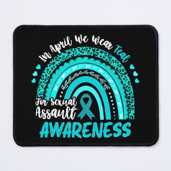 Item preview, In April We Wear Teal Sexual Assault Awareness Boho Rainbow designed and sold by HaaChris-Artis.