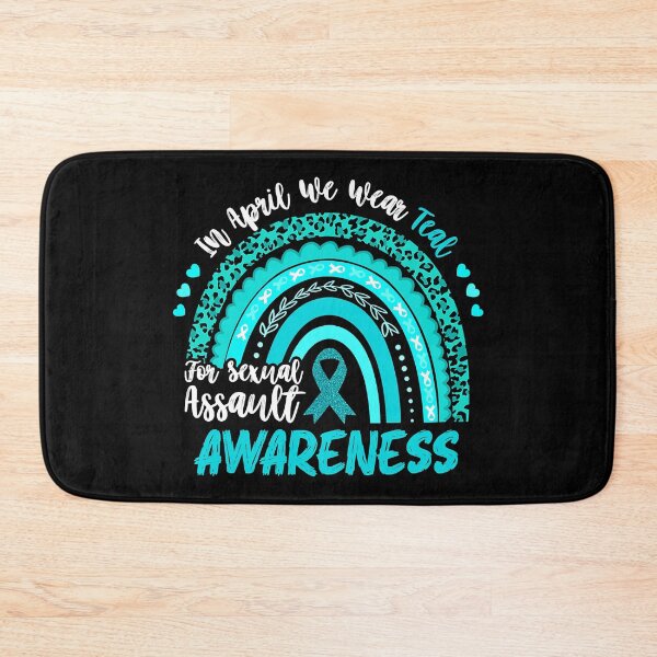 Item preview, In April We Wear Teal Sexual Assault Awareness Boho Rainbow designed and sold by HaaChris-Artis.