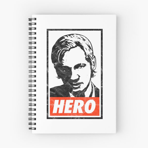 Item preview, Assange Hero (White Worn Look) designed and sold by politicalamity.