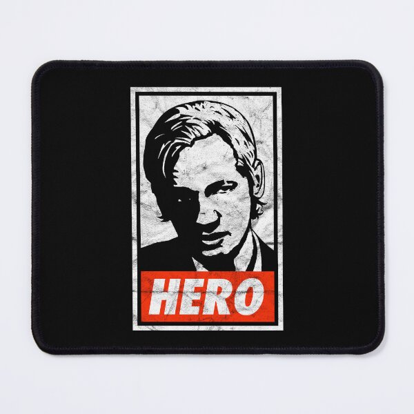 Item preview, Assange Hero (Black Worn Look) designed and sold by politicalamity.