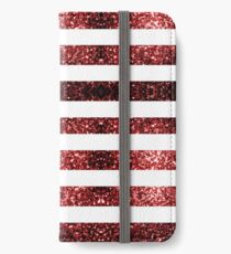 USA flag red blue sparkles glitters iPhone Wallet/Case/Skin