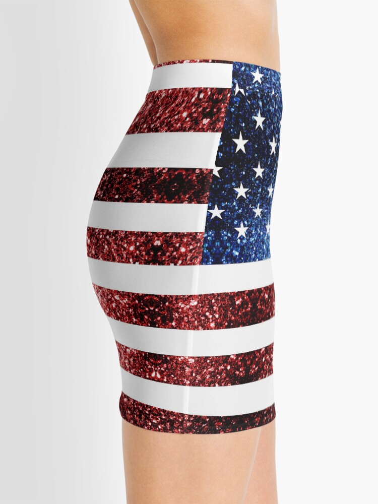 USA flag red blue faux sparkles glitters 4th of July USA flag red blue faux sparkles glitters 4th of July
