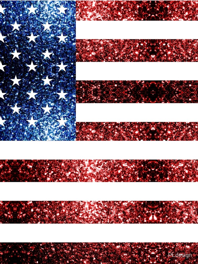 USA flag red blue sparkles glitters by PLdesign