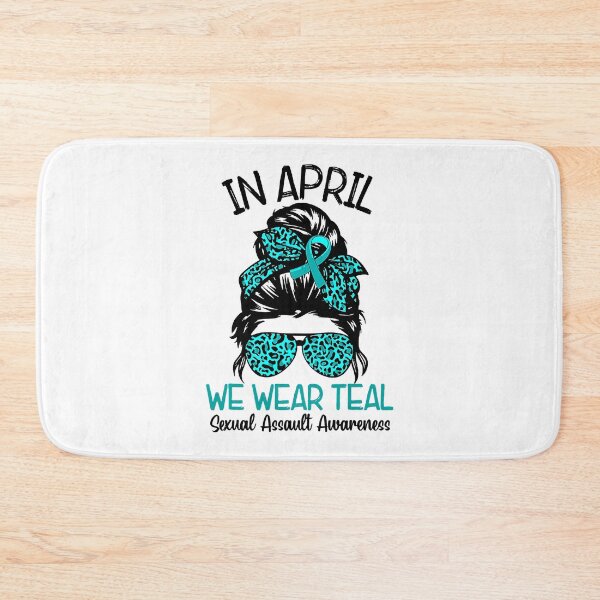 Item preview, In April We Wear Teal Sexual Assault Awareness Messy Bun designed and sold by HaaChris-Artis.