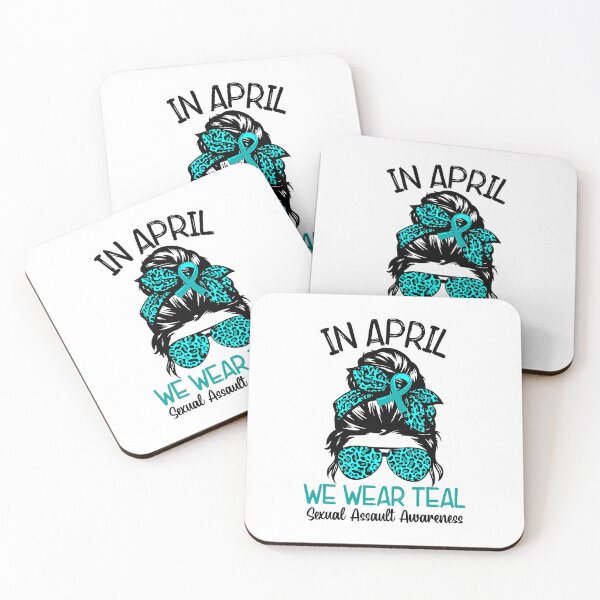 Item preview, In April We Wear Teal Sexual Assault Awareness Messy Bun designed and sold by HaaChris-Artis.