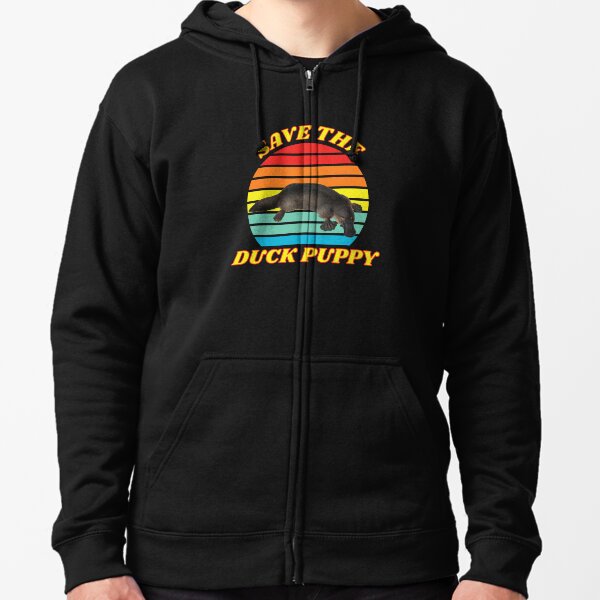 Save the Duck Puppy - Funny Zipped Hoodie
