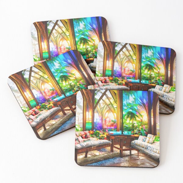 Item preview, Colorful tropical interior designed and sold by fizzribbit.