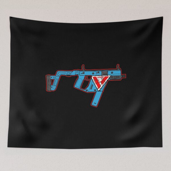 Item preview, Kriss Vector Shield SMG Pistol Rifle - Military Gun - Blue Retro designed and sold by Warhawk Designs.