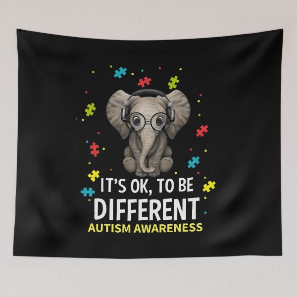 Item preview, It's Ok To Be Different Autism Awareness Elephant designed and sold by HaaChris-Artis.