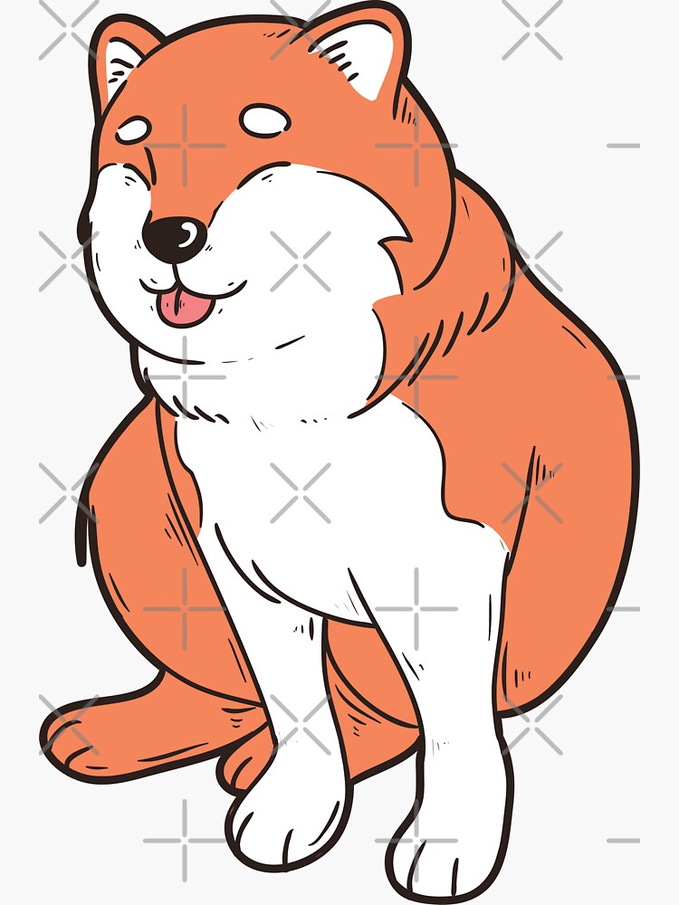 "A Cute Smiling Shiba" Sticker for Sale by unygara | Redbubble