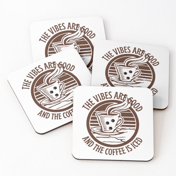 Item preview, The Vibes Are Good And The Coffee Is Iced - Coffee Lover Quotes designed and sold by chetan786.