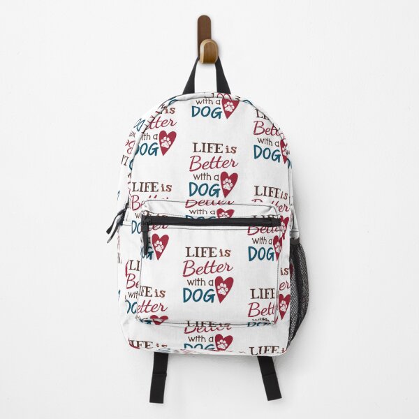 Item preview, 'Life Is Better With A Dog' (White) designed and sold by The Button Gal.