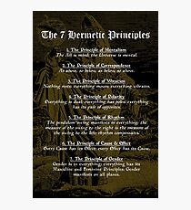 The 7 Hermetic Principles Photographic Print